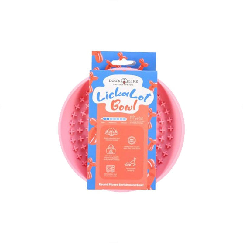 Dog's Life Lickalot Round Pluses Enrichment Bowl