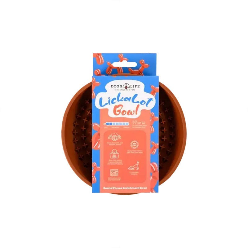 Dog's Life Lickalot Round Pluses Enrichment Bowl