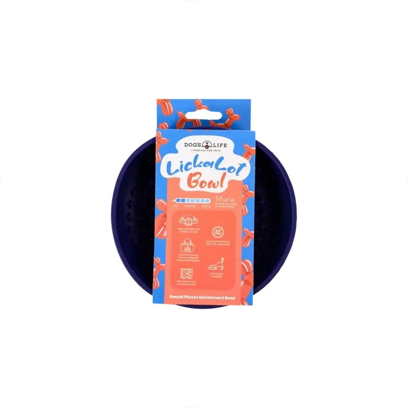 Dog's Life Lickalot Round Pluses Enrichment Bowl