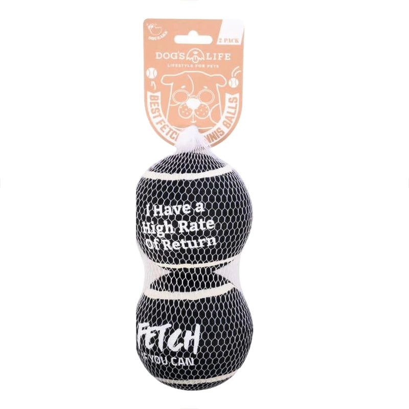 Dog's Life Best Fetch-it Tennis Balls Large 2 pack