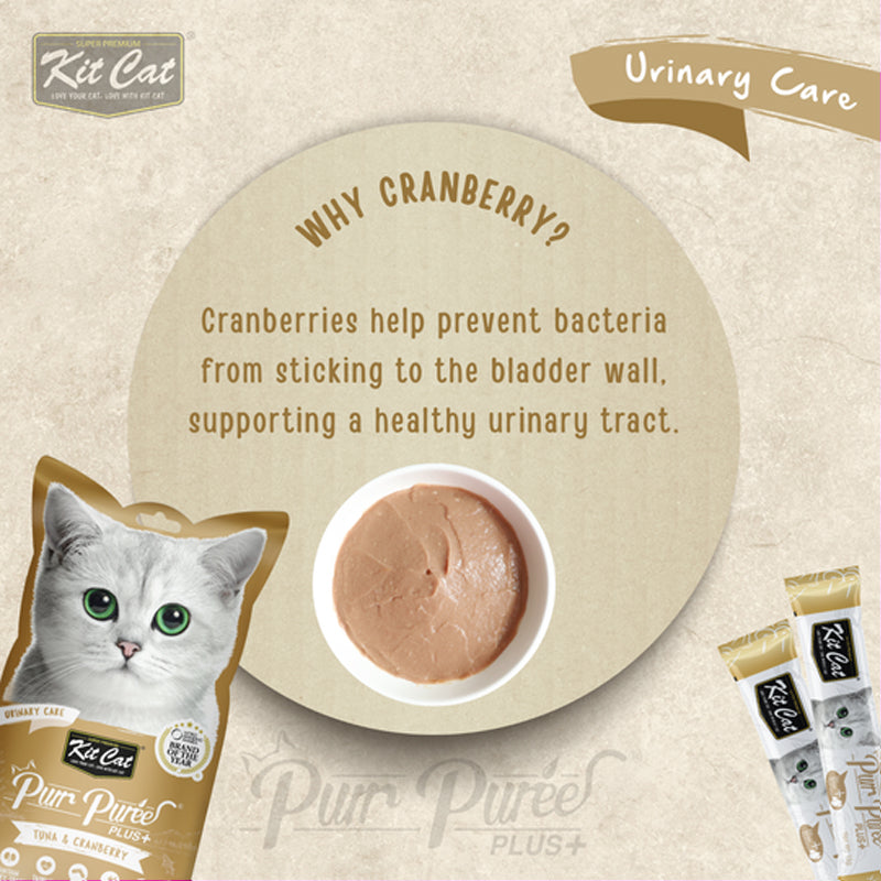 Kit Cat Purr Puree Plus+ Urinary Care Liquid Snack 4x15g