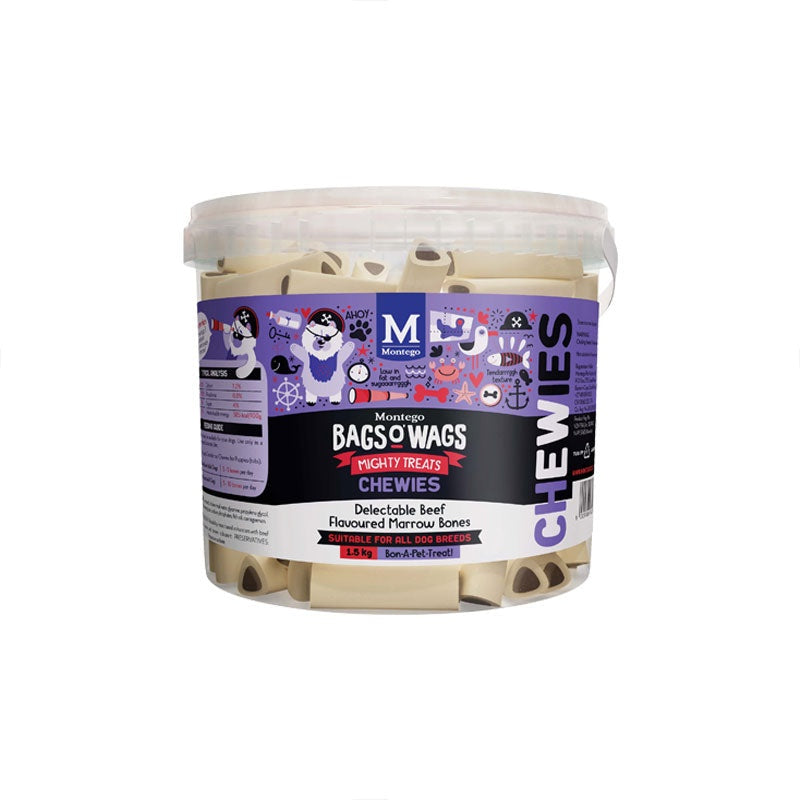 Montego Bags O' Wags Chewies Dog Treats - Marrow Bones