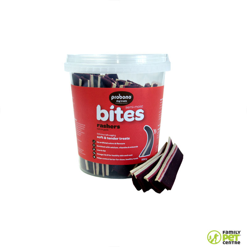 Probono Semi-Moist Pork Rashers Dog Treats
