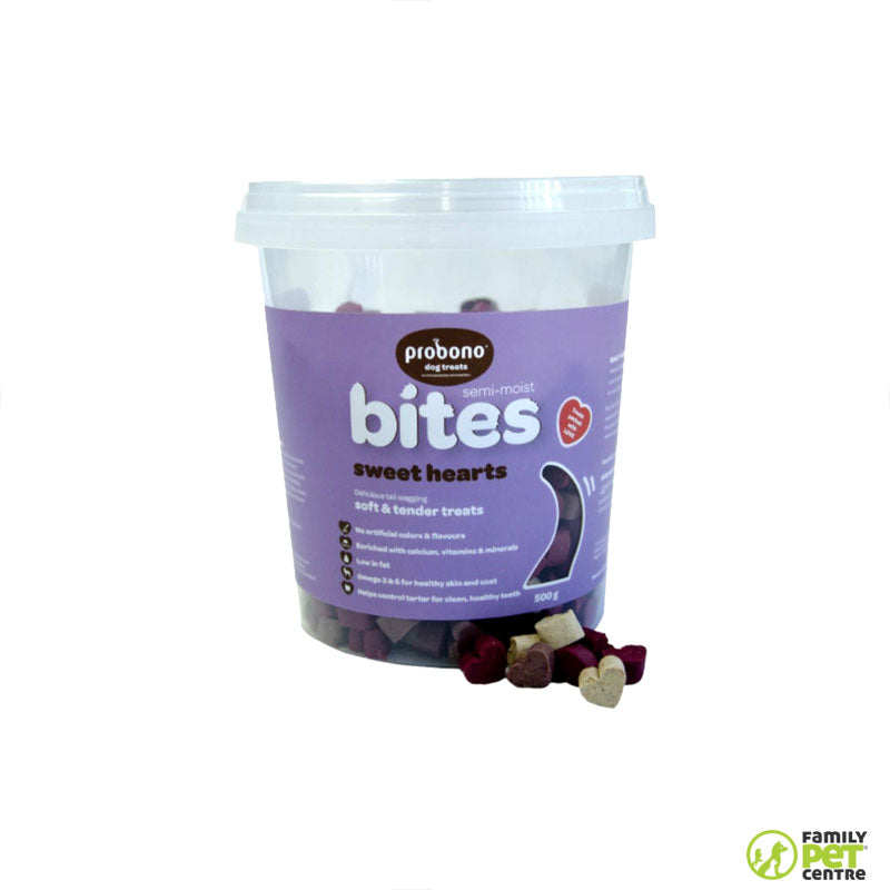 Probono Semi-Moist Sweet Hearts Dog Treats