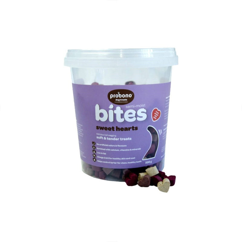 Probono Semi-Moist Sweet Hearts Dog Treats