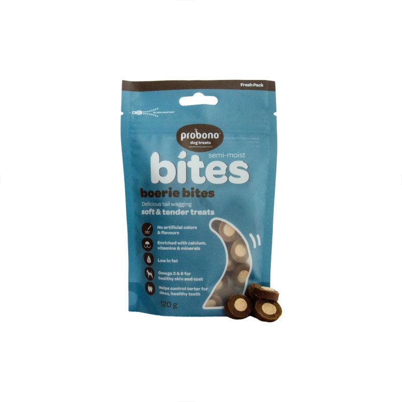 Probono Semi-Moist Boerie Bites Dog Treats