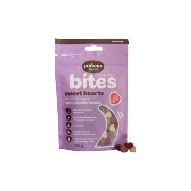 Probono Semi-Moist Sweet Hearts Dog Treats