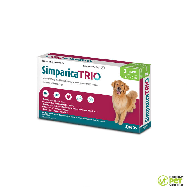 Simparica Trio Chew Tablets for Dogs