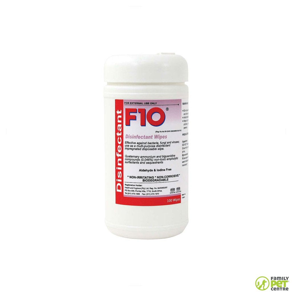 F10 100 Disinfectant Wipes