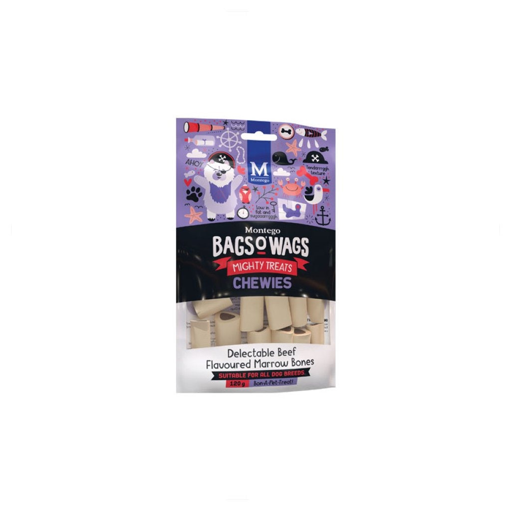 Montego Bags O' Wags Chewies Dog Treats - Marrow Bones