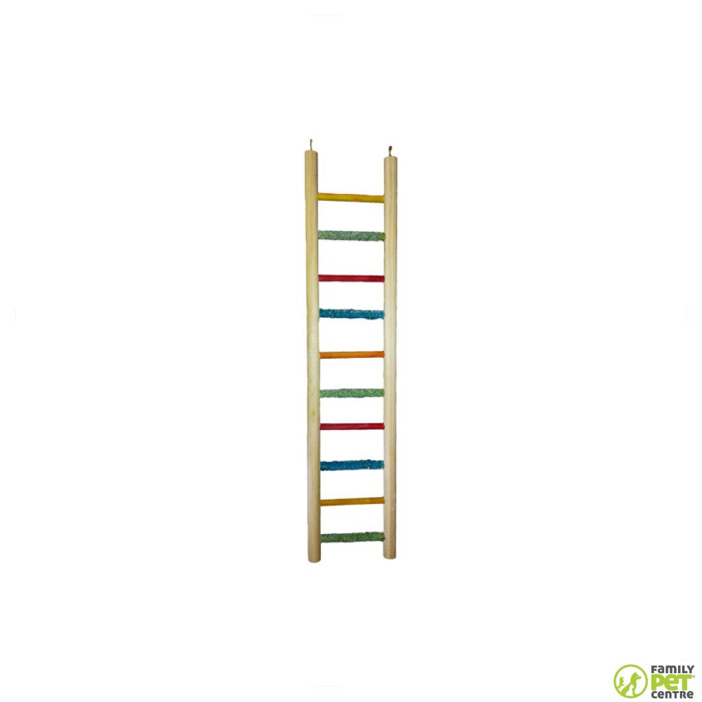 Birrdeez Cockatiel All Wood 10 Step Ladder