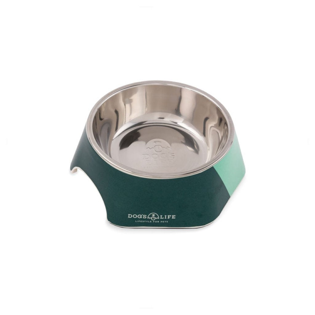 Dog's Life Hexagon Melamine Stainless Steel Dog Bowl