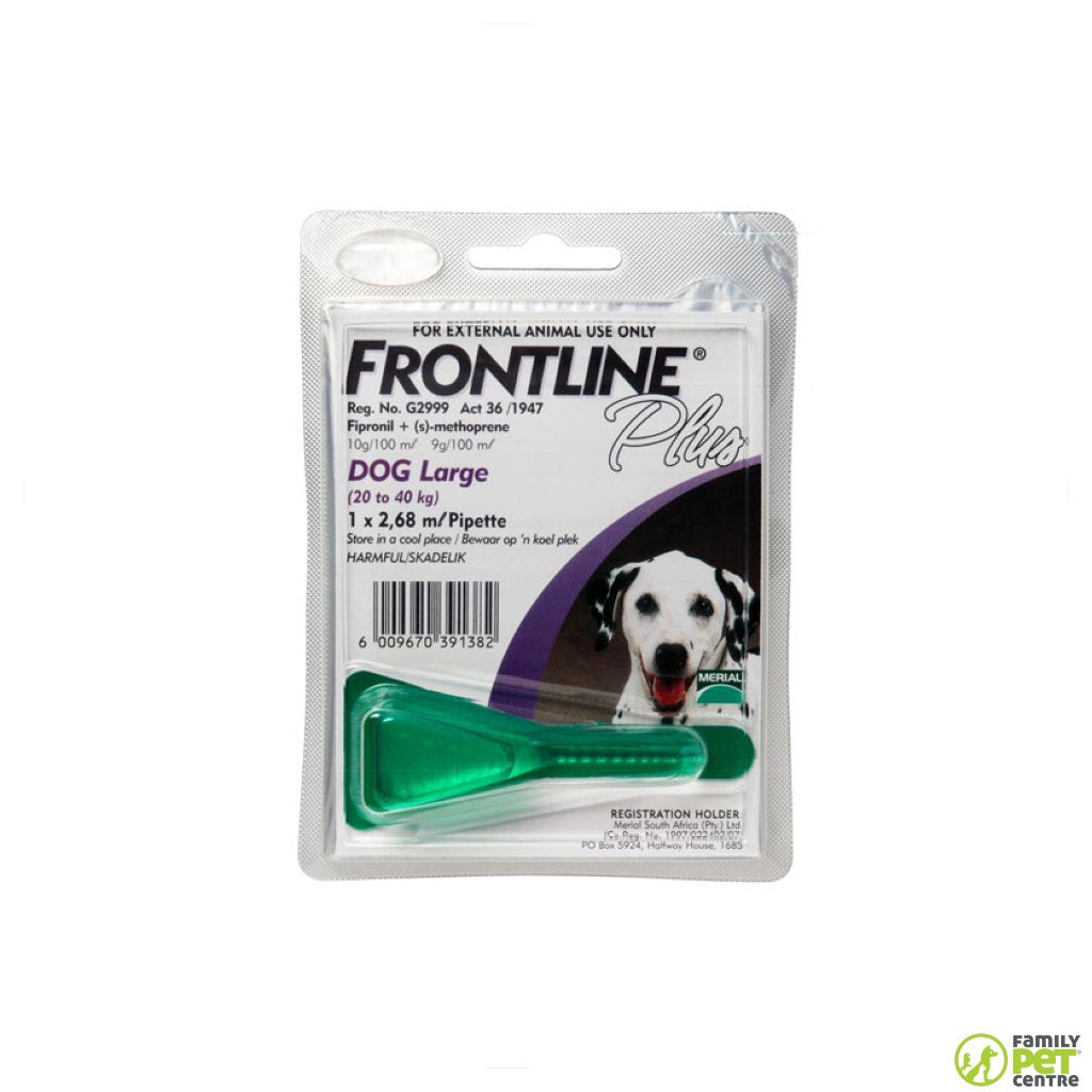 Frontline Plus for Dogs Tick & Flea Spot On Treatment Singles