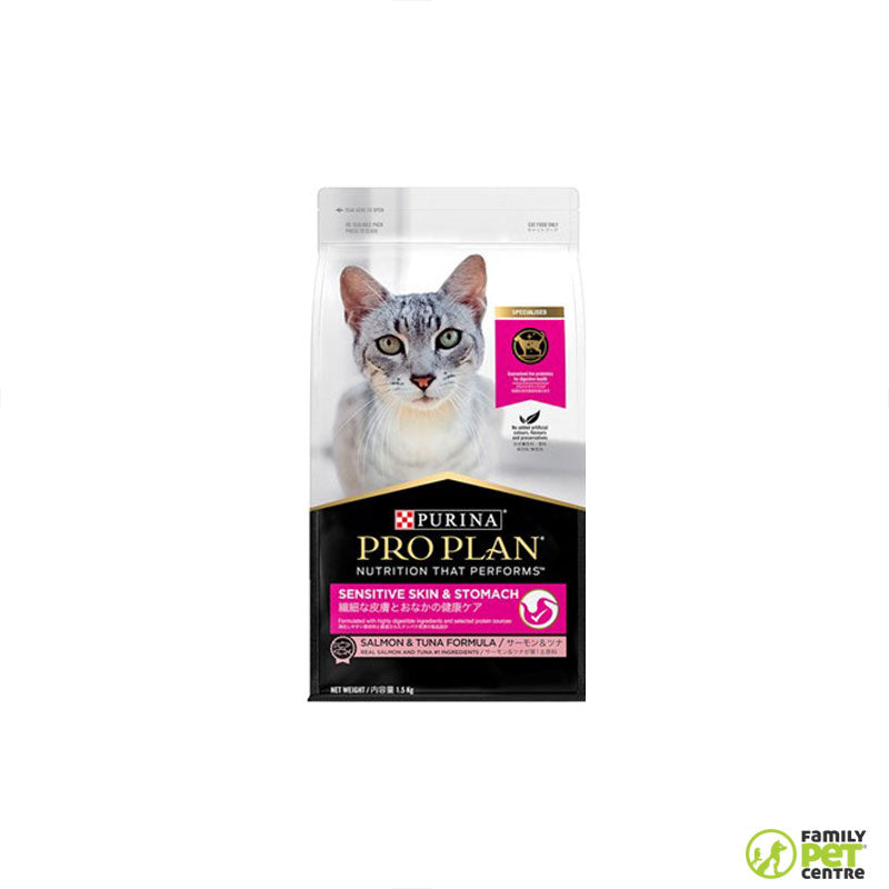 Purina Adult Sensitive Skin & Stomach Salmon & Tuna Dry Cat Food