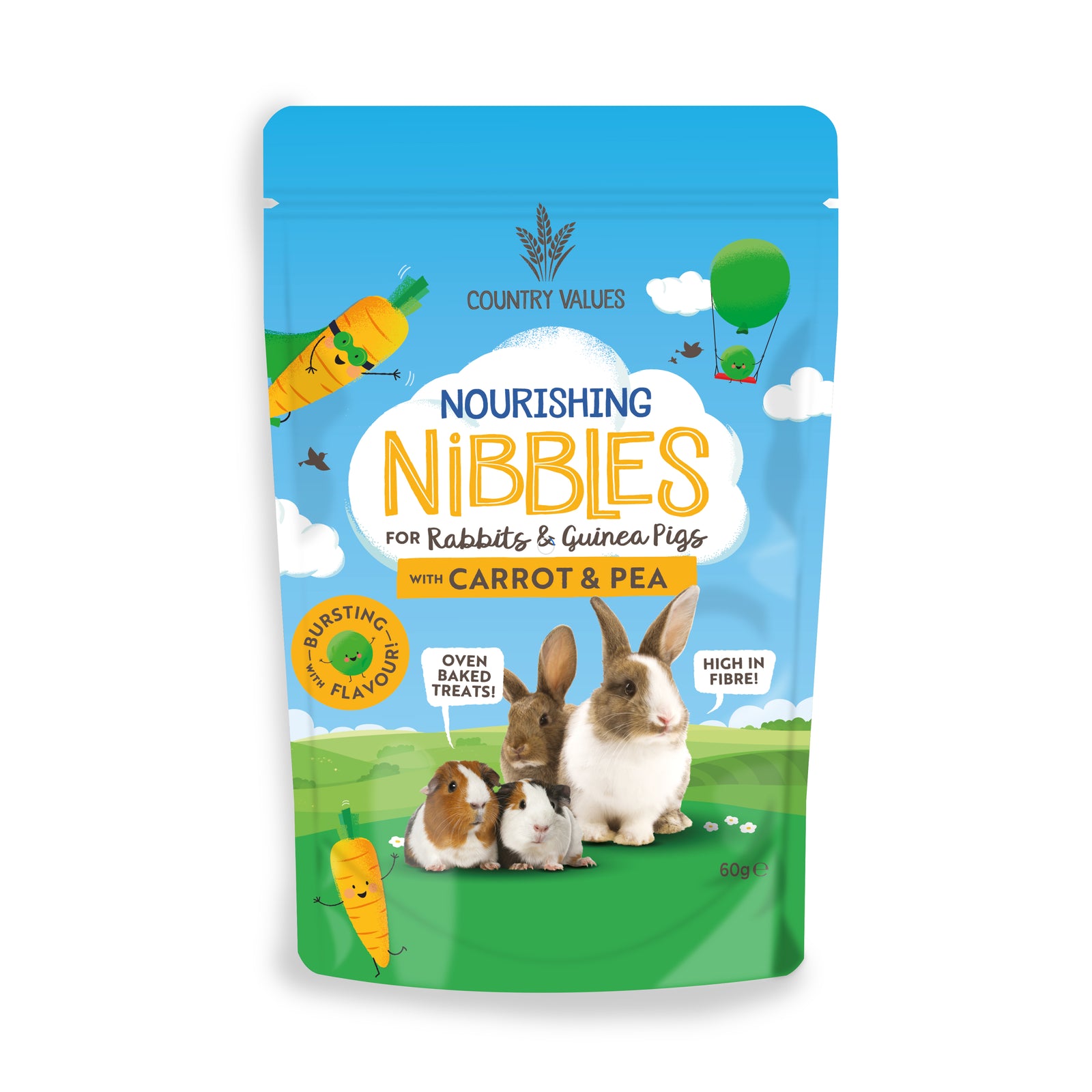 Burgess Country Values Treat Carrot & Pea Nibble 60g