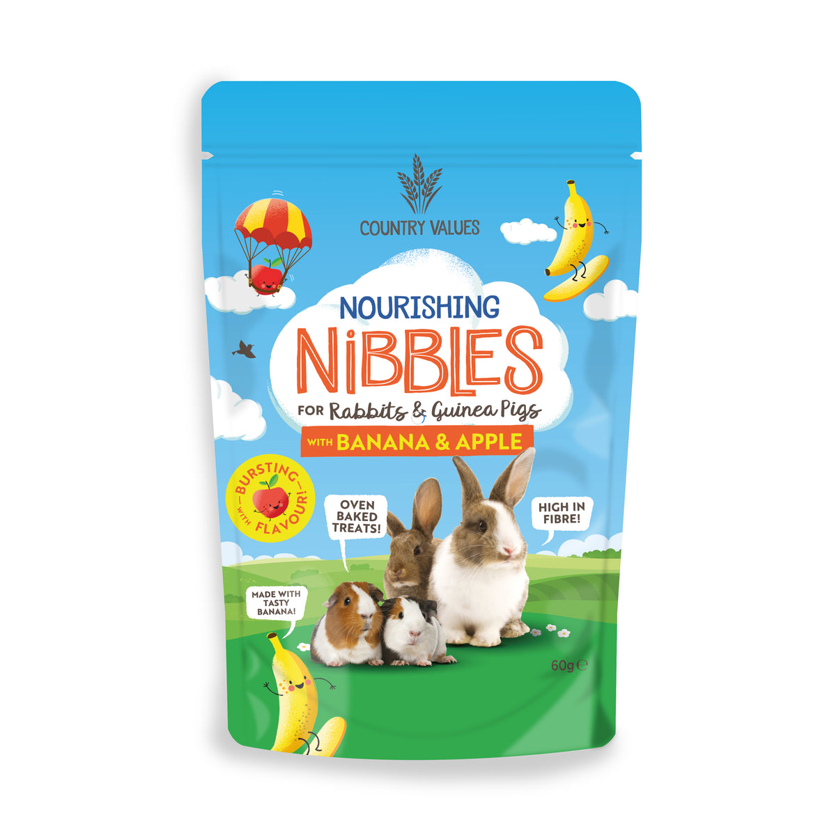 Burgess Country Values Treat Banana & Apple 60g