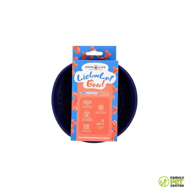 Dogs Life Lickalot Round Pluses Enrichment Bowl