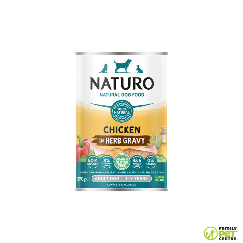 Naturo Grain & Gluten Free Chicken in a Herb Gravy Wet Dog  Food