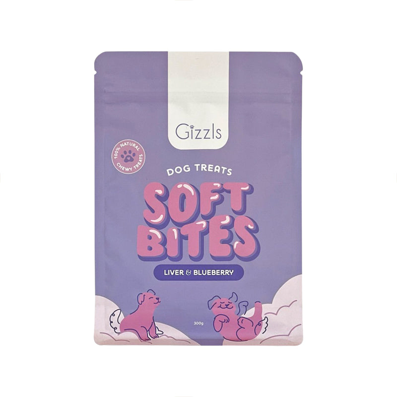 Gizzls Liver & Blueberry Soft Dog Treats 300g