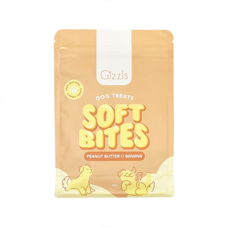 Gizzls Peanut Butter & Banana Soft Dog Treats 300g