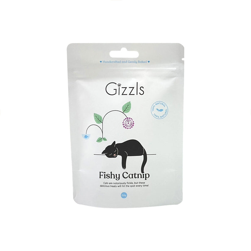 Gizzls Fishy Catnip Cat Treats 50g