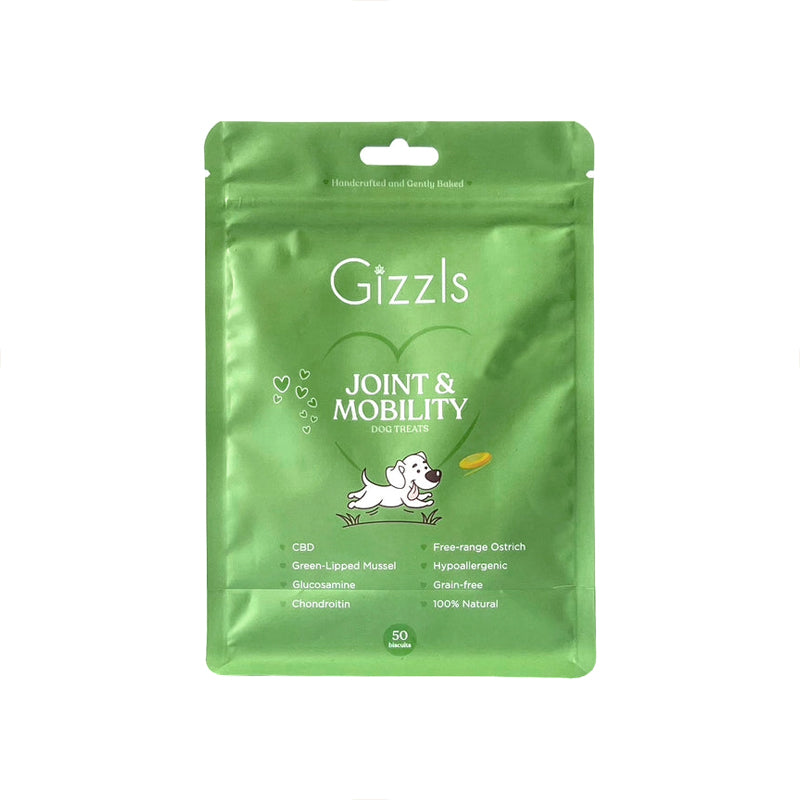 Gizzls Ostrich CBD Dog Treats for Joint & Mobility Medium/Large Dogs
