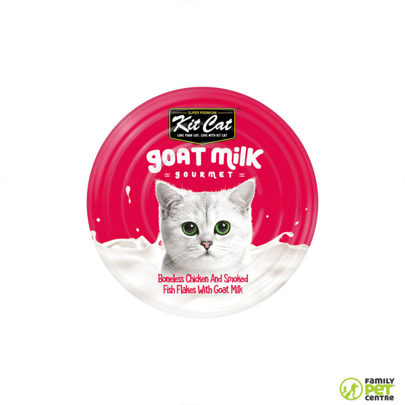 Kit Cat Boneless Chicken Shreds & Smoked Fish Flakes with Goat's Milk