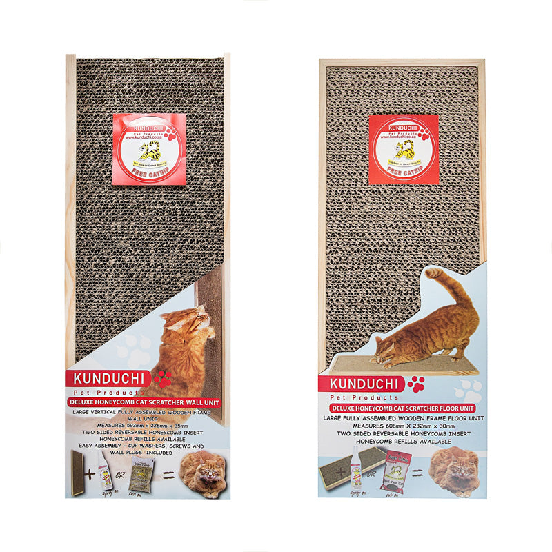 Kunduchi Wooden Cat Scratcher Floor & Wall Unit Refill