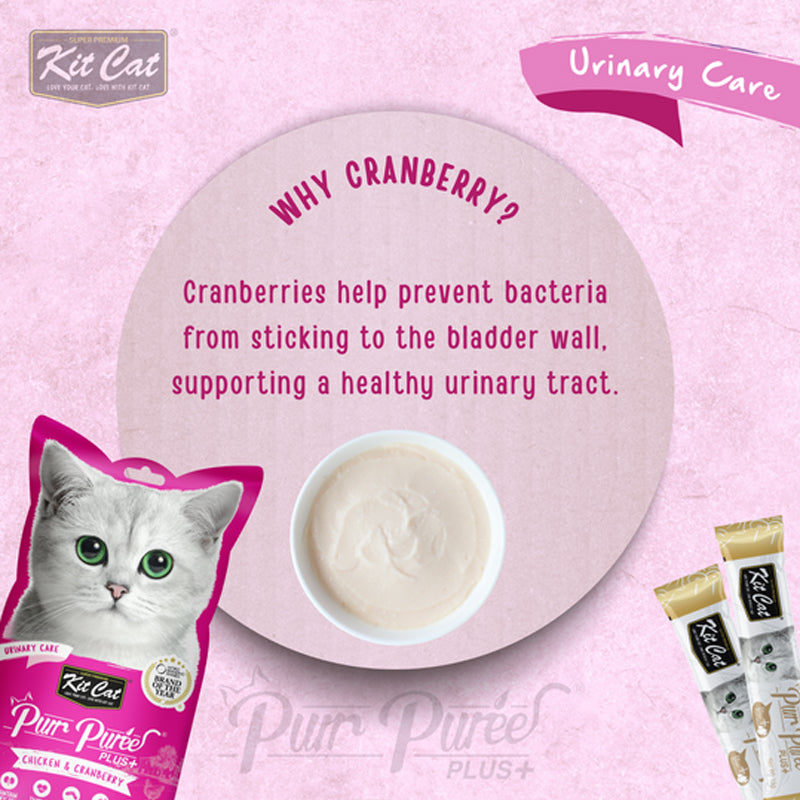 Kit Cat Purr Puree Plus+ Urinary Care Liquid Snack 4x15g