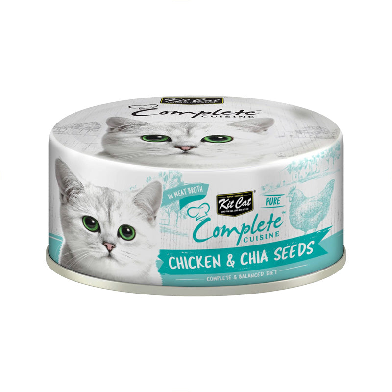 Kit Cat Wet Food Complete Cuisine Chicken & Chia Seeds in Broth 70g