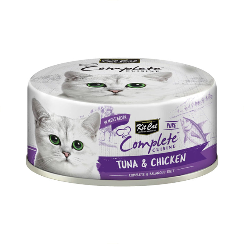 Kit Cat Wet Food Complete Cuisine Tuna & Chicken in Broth 70g