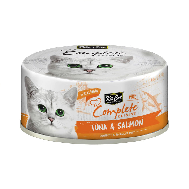 Kit Cat Wet Food Complete Cuisine Tuna & Salmon in Broth 70g