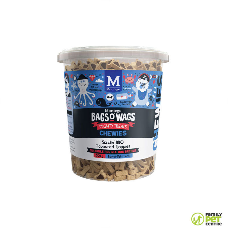 Montego Bags O' Wags Chewies  Dog Treats - BBQ Tjoppies