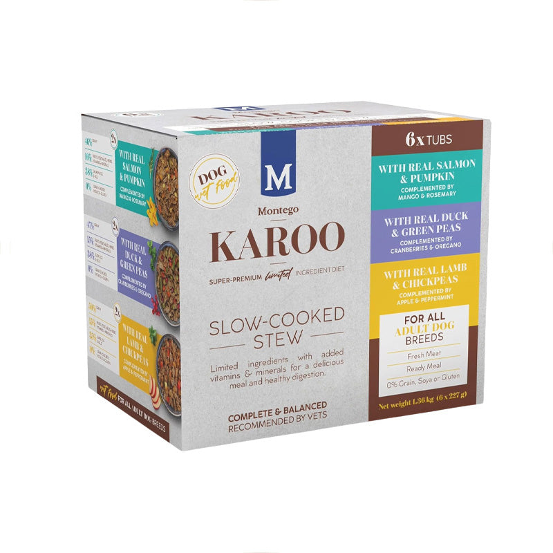 Montego Karoo Adult Dog Wet Food Assorted Multi Pack 1.36kg