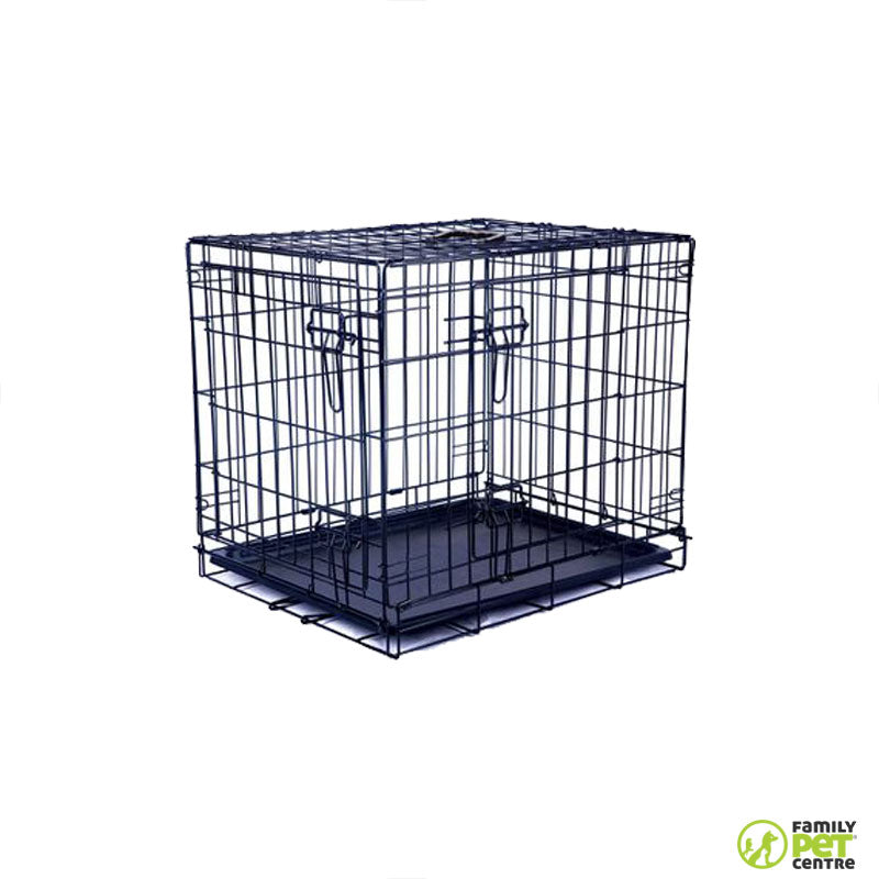 M Pets Pet Voyager Wire Crate 2 Doors Small Black