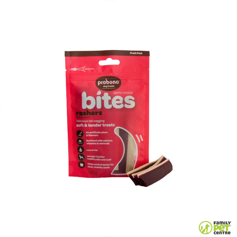 Probono Semi-Moist Pork Rashers Dog Treats