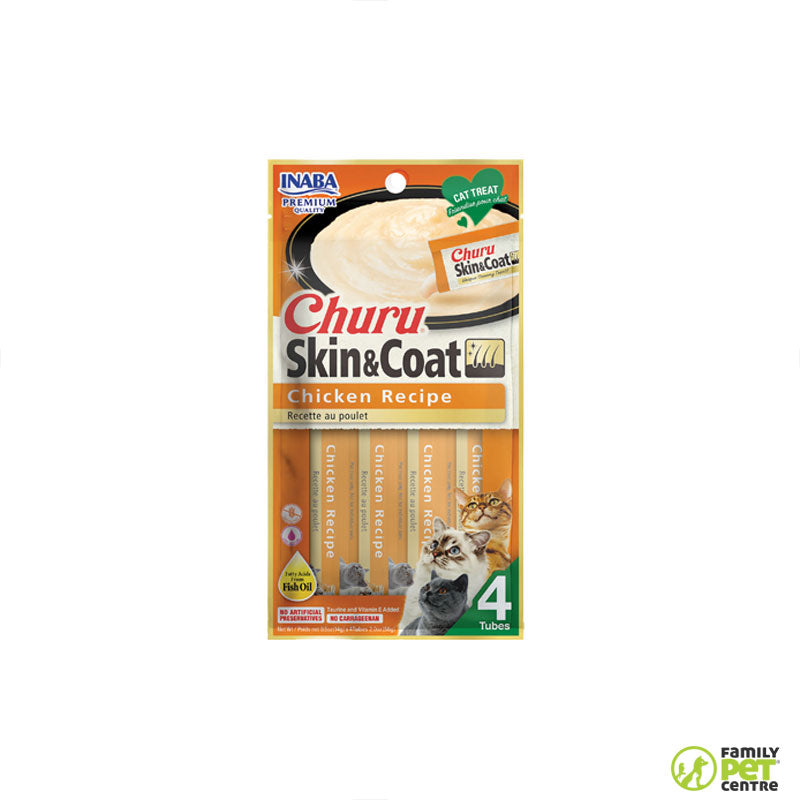 Churu Puree Skin and Coat Chicken Cat Treats