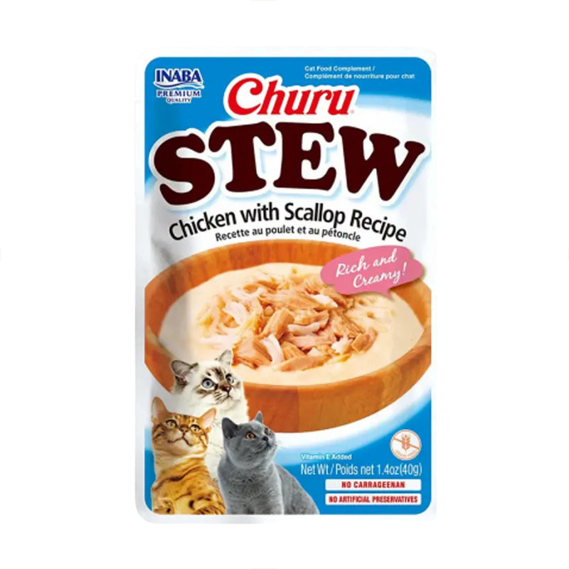 Churu Stew Pouch Chicken & Scallop Cat Meal Topper 40g