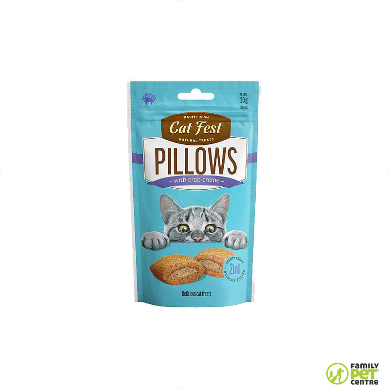 Pet Fest Pillows With Crab Creme Cat Treats