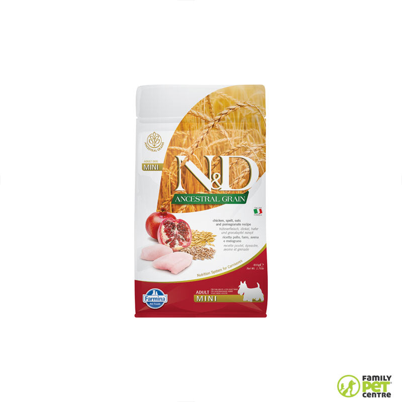 Farmina Ancestral Adult Dog Food Chicken, Spelt Oats & Pomegranate Mini