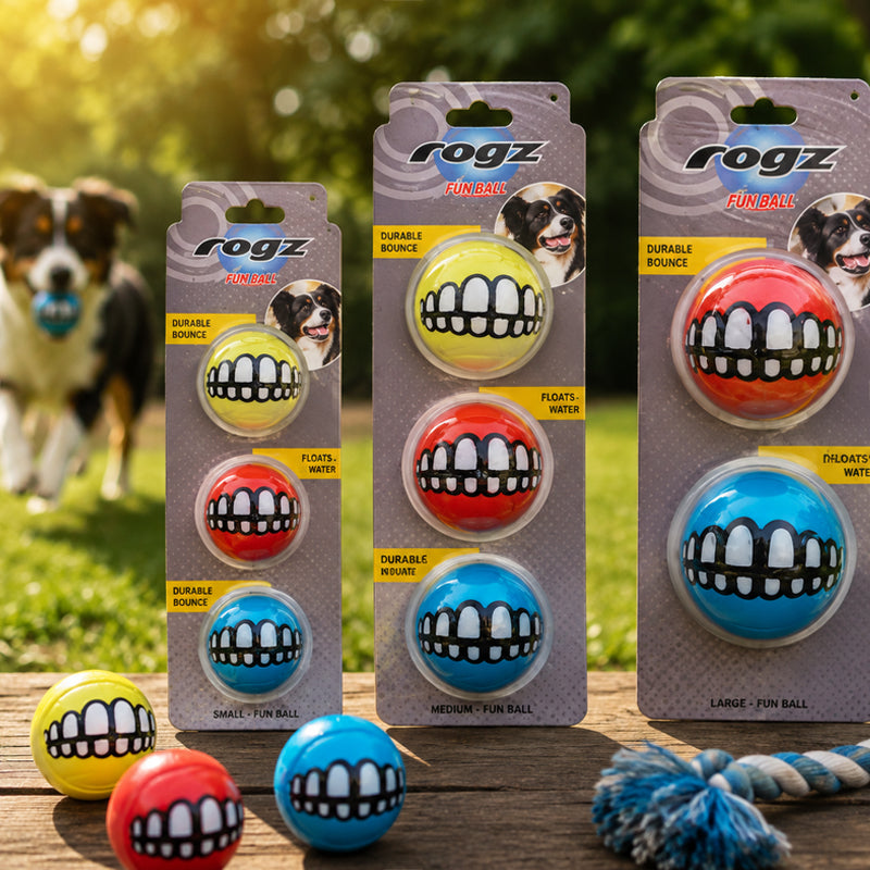Rogz Grinz Multi-colour Dog Toy 3 Pack