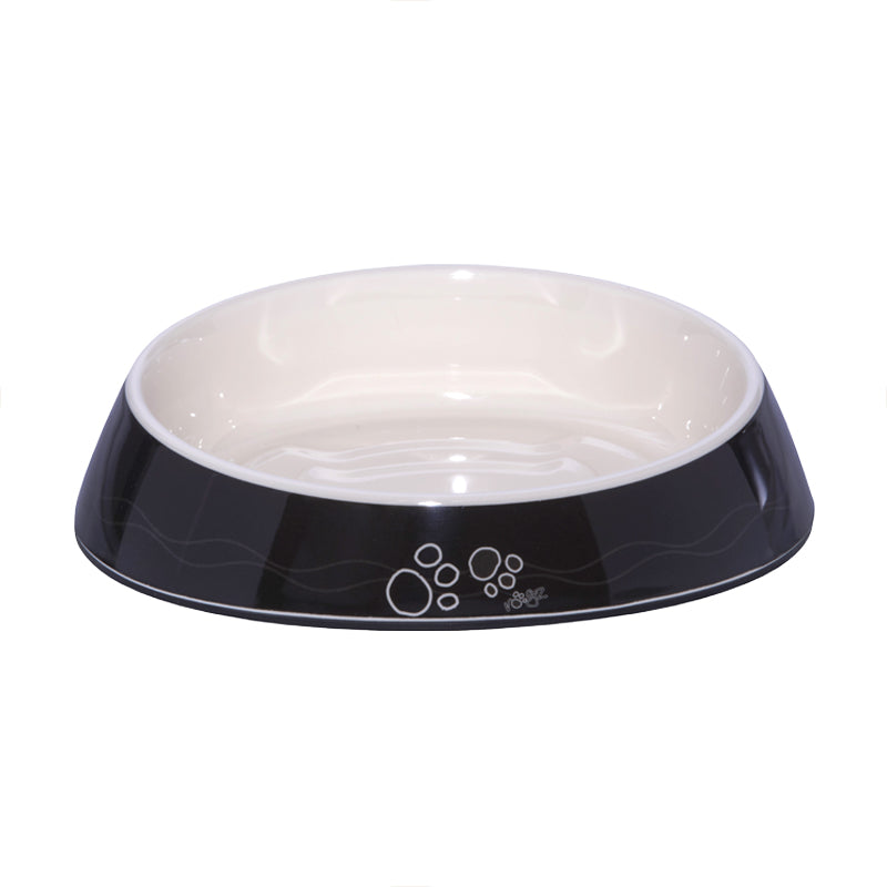 Rogz Cat Feeding Bowl Fishcake Black Paws 200ml