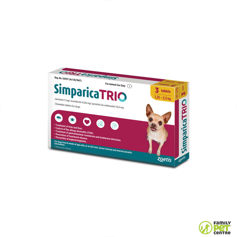 Simparica Trio Chew Tablets for Dogs