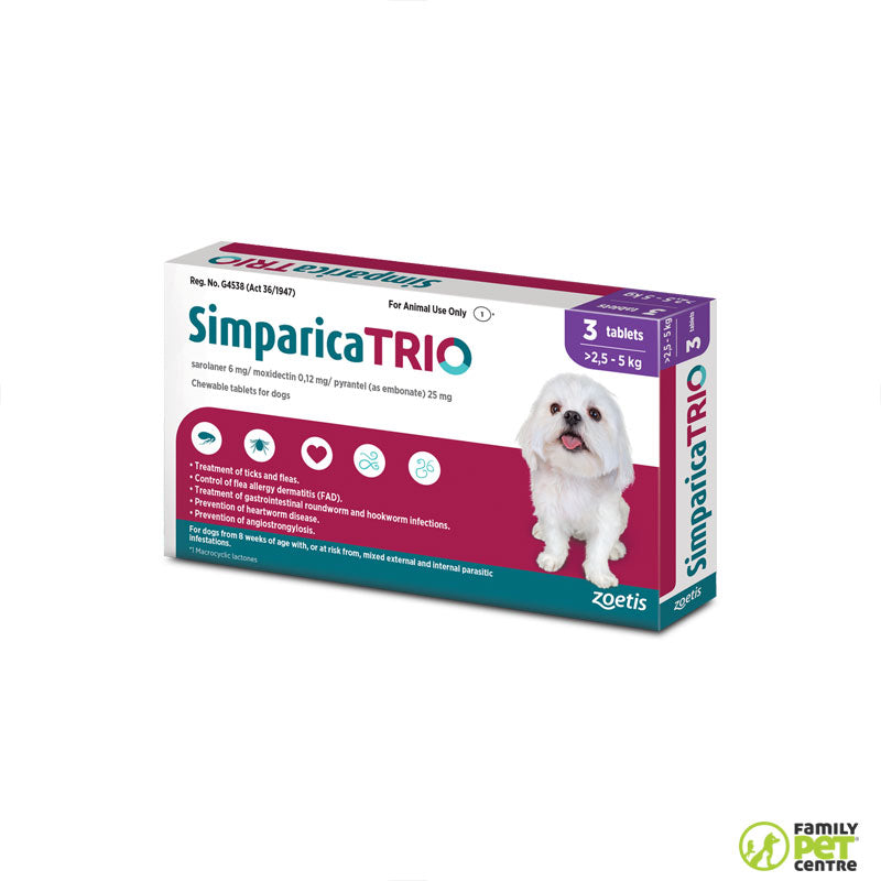 Simparica Trio Chew Tablets for Dogs