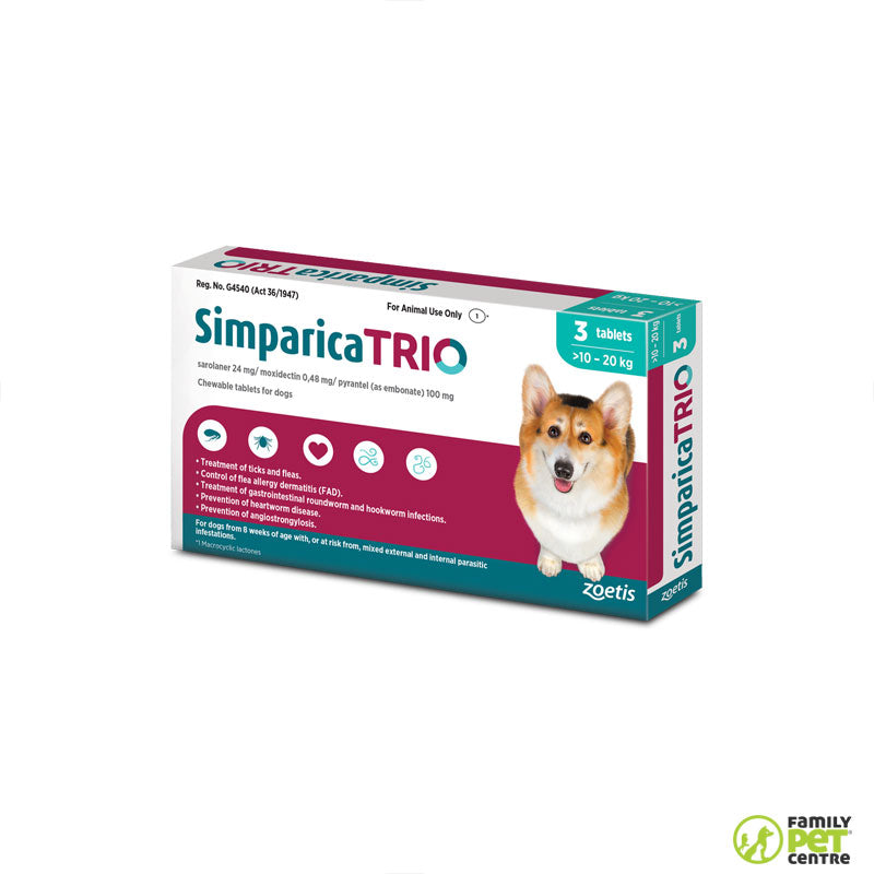 Simparica Trio Chew Tablets for Dogs