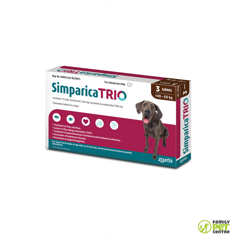 Simparica Trio Chew Tablets for Dogs
