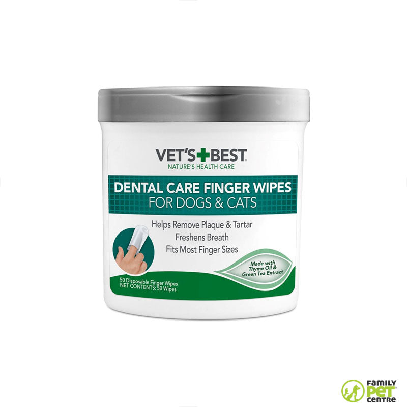 Vets Best Dental Care Finger Wipes