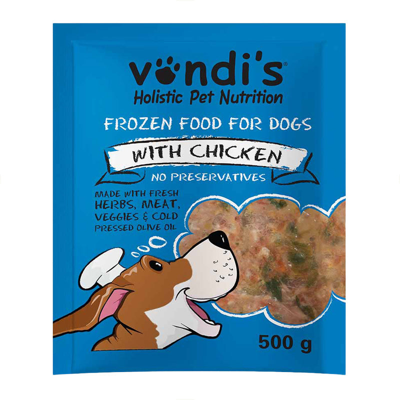 Vondis Fresh Frozen Dog Food Chicken 500g