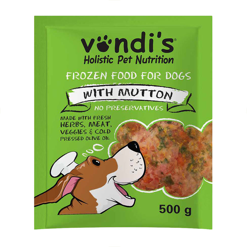 Vondis Fresh Frozen Dog Food Mutton 500g