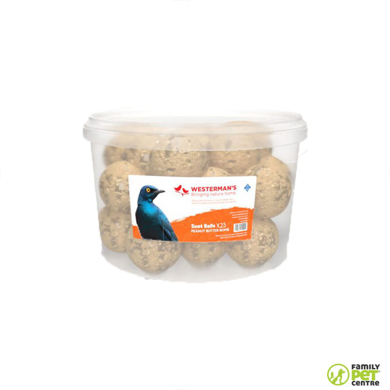 Westermans Suet Balls Peanut Butter Bomb Tub for Birds